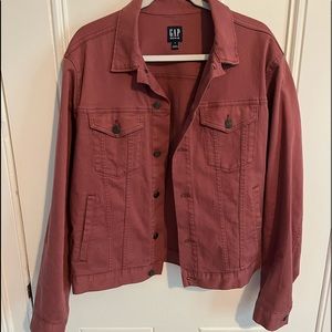 Brick Red Gap Denim Jacket, Size Medium